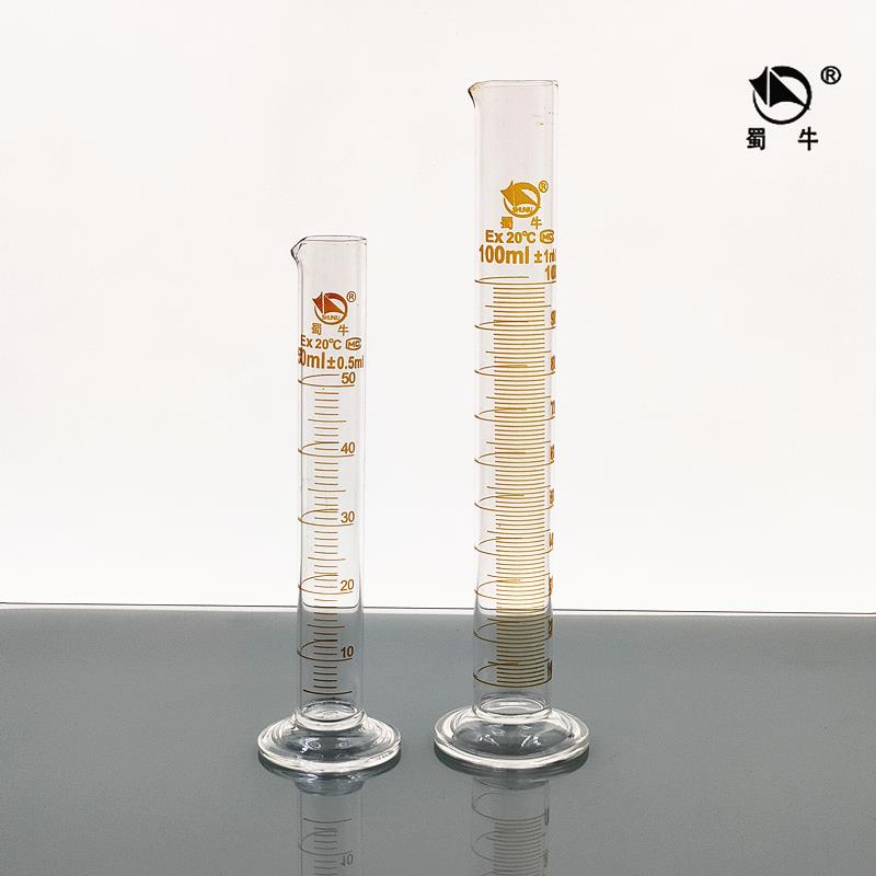 需定制蜀牛玻璃量筒刻度量筒50ml100ml250ml500ml1000ml实验室量