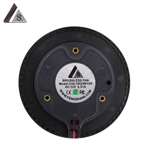 10025离心风扇DC12V24V鼓风机空气净化器10CM圆形静音离心风机12V
