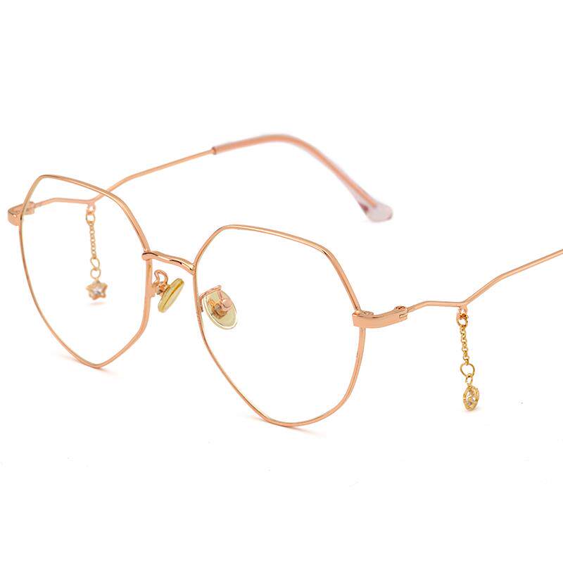 高档韩版颜平光眼镜女网红款抗蓝潮光防射疲劳电素脑近辐视眼睛框