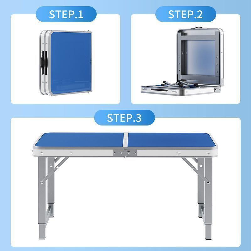 折叠桌户携外夜市摆摊地摊便桌式折叠桌PUI野子阳台家用子折叠餐