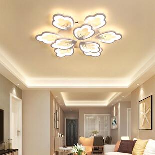 新款创意LMF花网红顶卧室客厅吸灯简约现芯带代led智能语音遥控灯