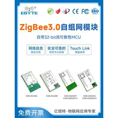 亿佰特ZigBee3.0自组网无线模块2.4G智能家居EFR32MG1B/TLSR8258