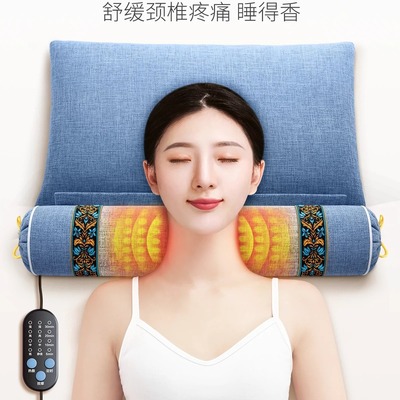 枕头颈椎枕脖子专用睡觉护颈枕礼物艾草助睡眠圆柱修复决明子荞麦