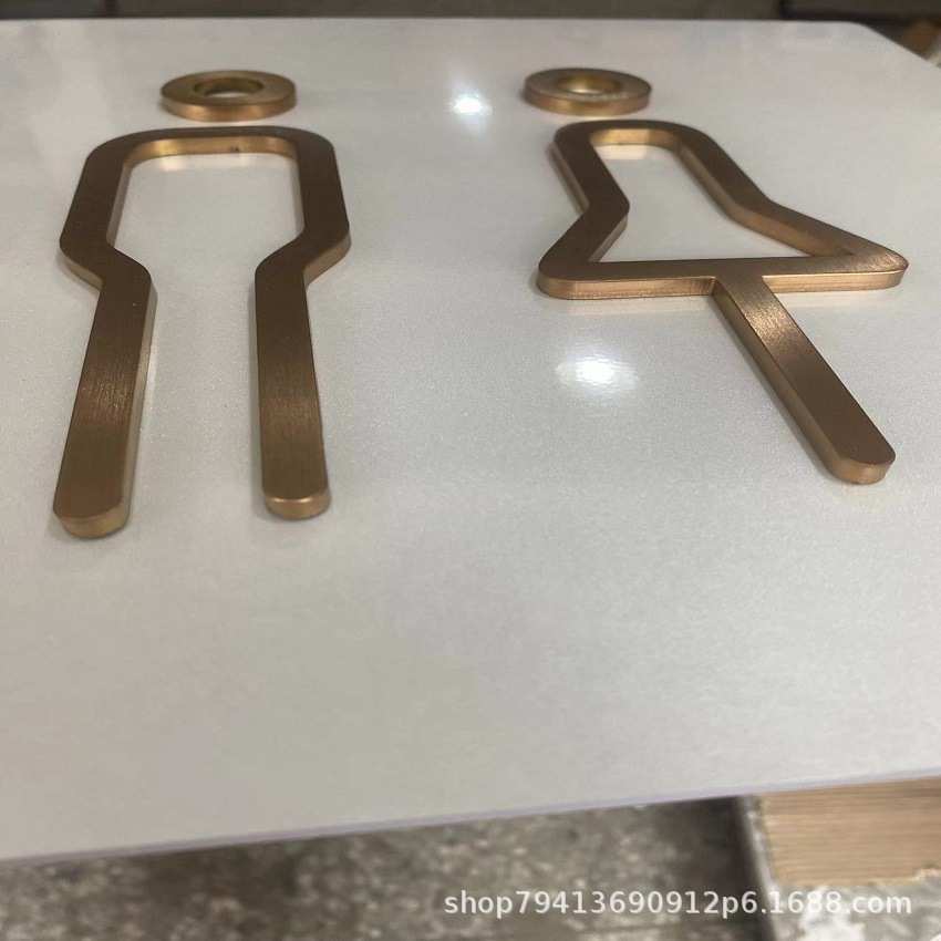 不锈钢激光电镀拉丝不锈钢电镀立牌LED电源发光导视酒店高端精工