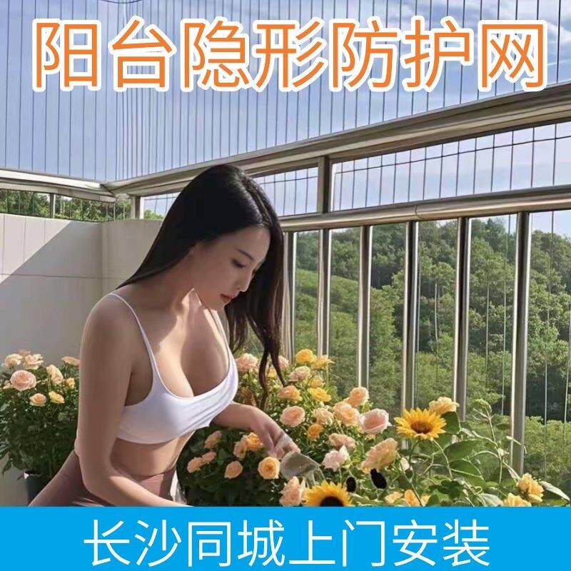 长沙安装隐形防护网儿童飘窗钢丝护栏不锈钢阳台防护窗防盗网护窗