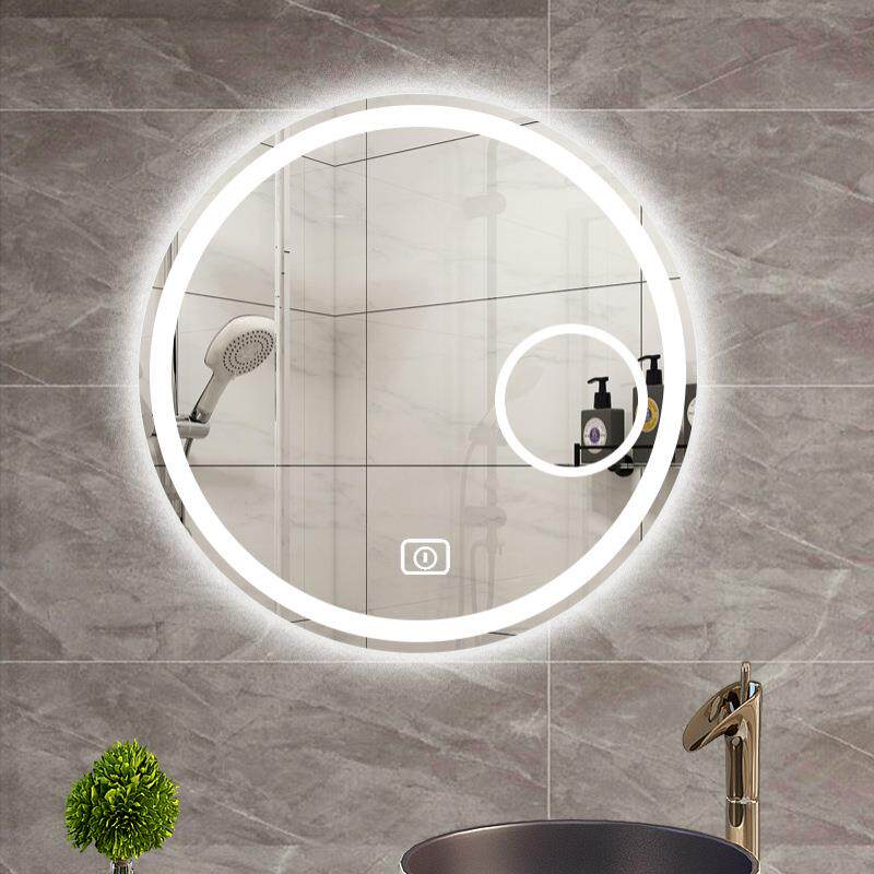 智能浴室镜子三色灯led触摸屏防雾高清化妆镜子卫生间挂墙壁挂镜