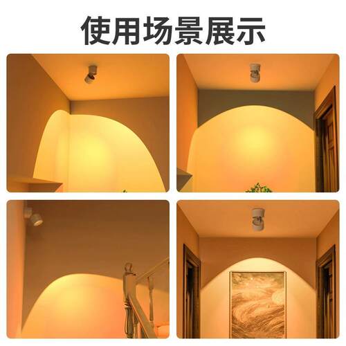明装射灯日不落射灯洗墙可调角度家用客厅玄关照画氛围灯商铺照明