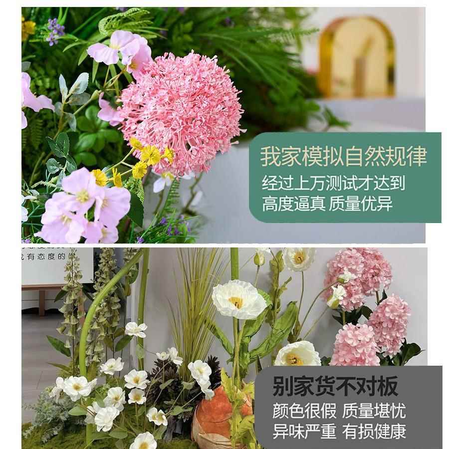 谷婚灵易花生仿真花景造橱23070101窗装饰场景布置庆艺摆件紫色假