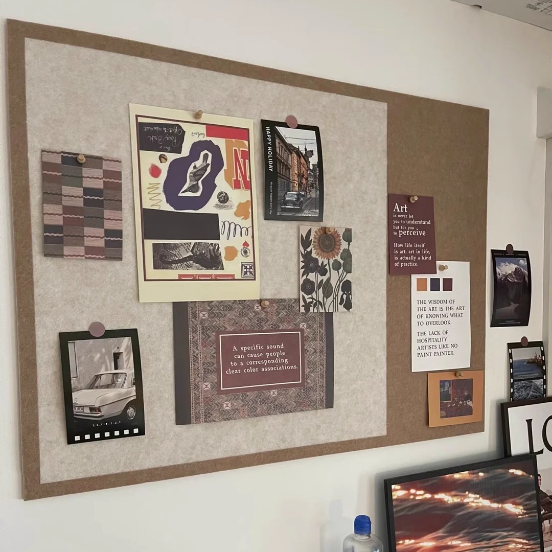 毛毡板墙贴照片墙软木板留言板展示背景板ins北欧风墙面装饰自粘