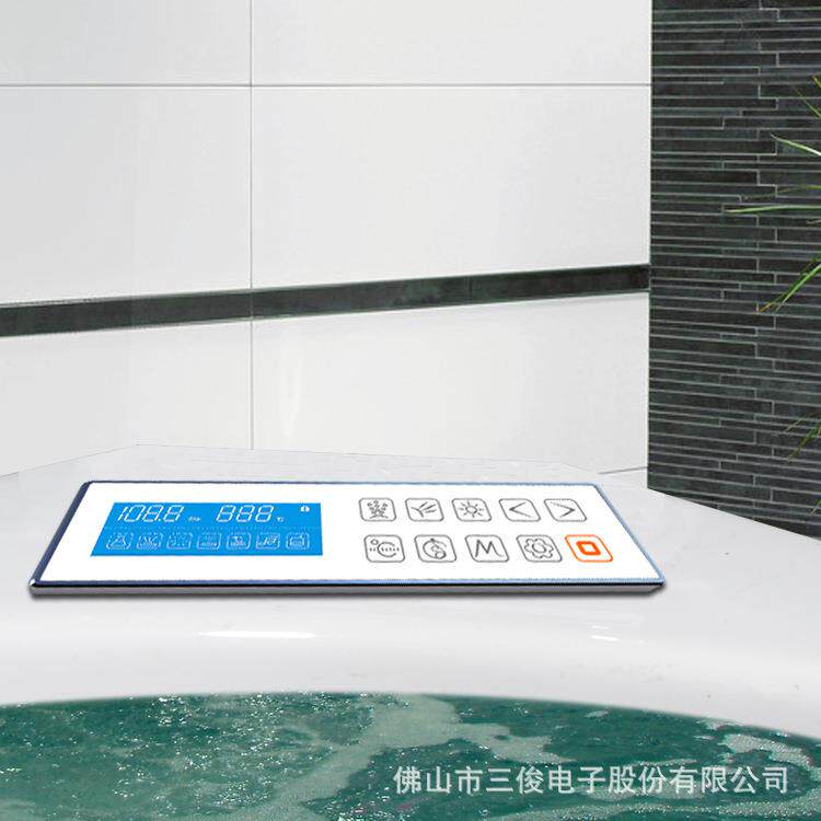时尚1.5m浴缸成人按摩浴缸控制器 陶瓷按摩缸感应玻璃面板直供