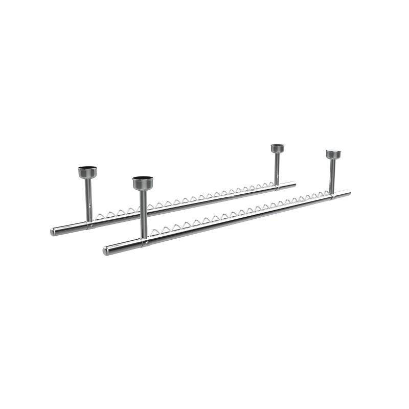 防风304不锈钢阳台晾衣杆顶装固定式波浪挂衣晒衣凉衣架单杆包邮