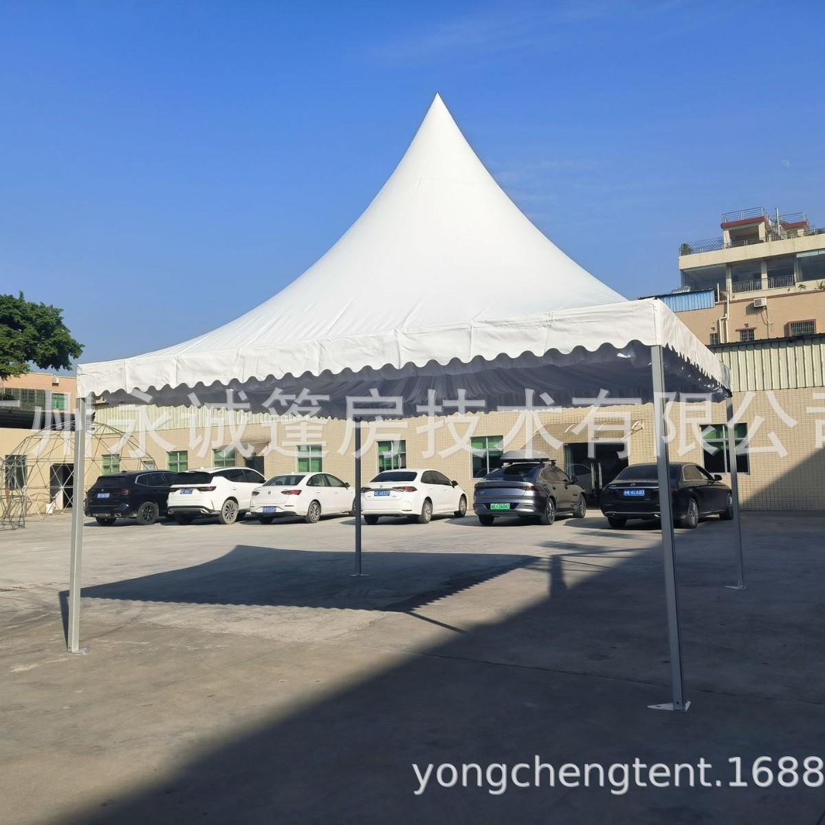 户外车展遮阳欧式尖顶蓬抗风防雨吊顶帐篷夜市广场铝合金尖顶帐篷