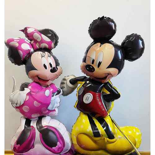 正品迪士尼款气球米妮米奇头米老鼠婚通气球日生装卡饰布置结拍照