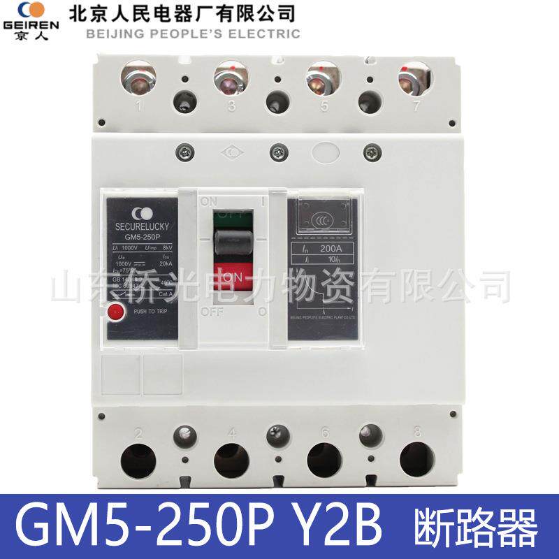 北京人民塑壳断路器GM5-250P Y2B 200A160A250A DC1000V