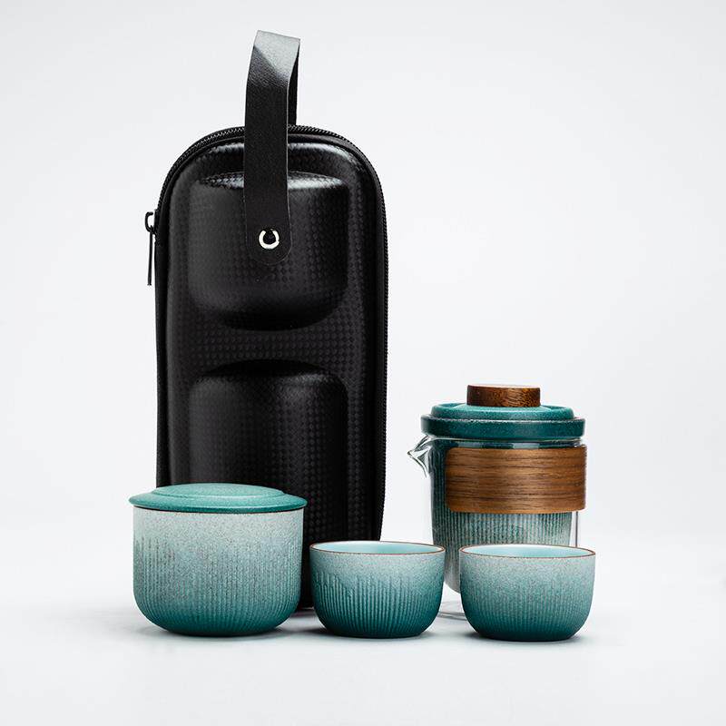 正品快客旅行茶具套装便携式一壶杯二杯单人户外随包身茶泡杯小套