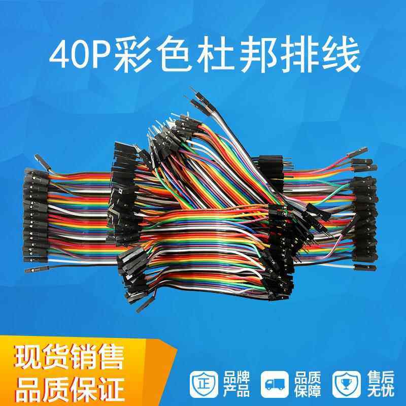 12股优质铜丝 40P彩色杜邦线 公对公 40P彩色排线 21CM 母对母