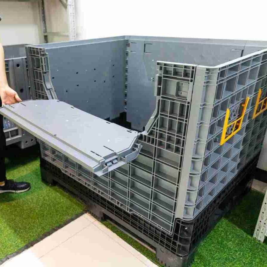塑料折叠卡板SHK箱大托型周转箱流箱立体物库工业商用重中转货箱