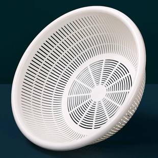 加厚塑料筛沥水洗菜筐收纳篮厨房洗菜篮大号洗碗筷盆小号洗水果盆