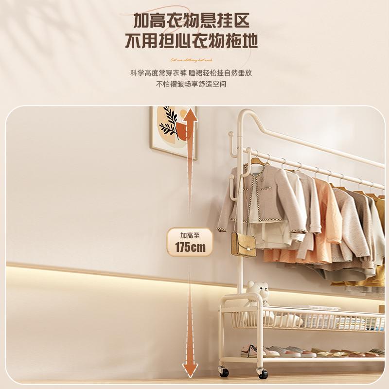 衣架落地卧挂衣架可网移动室家用室内衣帽架轻奢红晾衣架服子简易