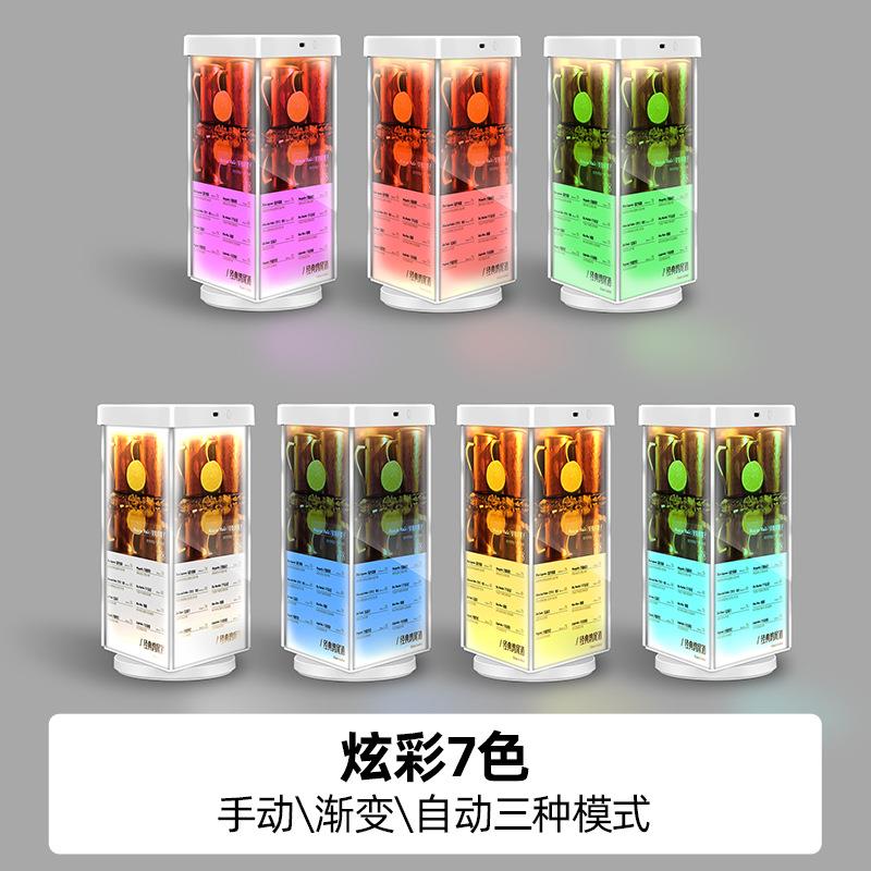 酒水牌发光旋转三角台卡桌牌亚克力高档广告展示架餐牌酒吧展示牌图片