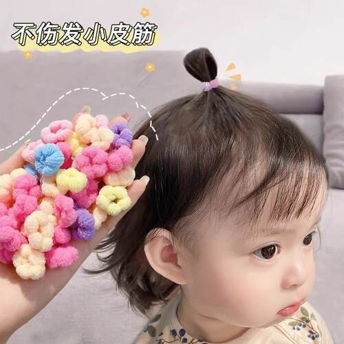 Candy-colored hair ties for children, made from soft and dur