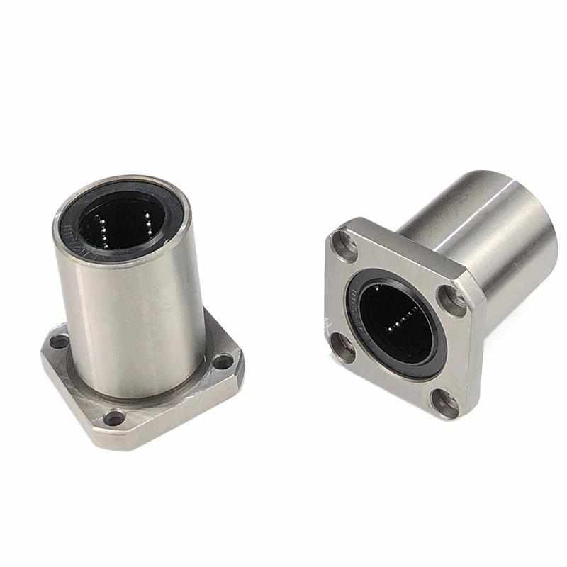 LMK方形底座法兰型直线轴承圆柱导轨光轴导套滑动导套衬套加长UU