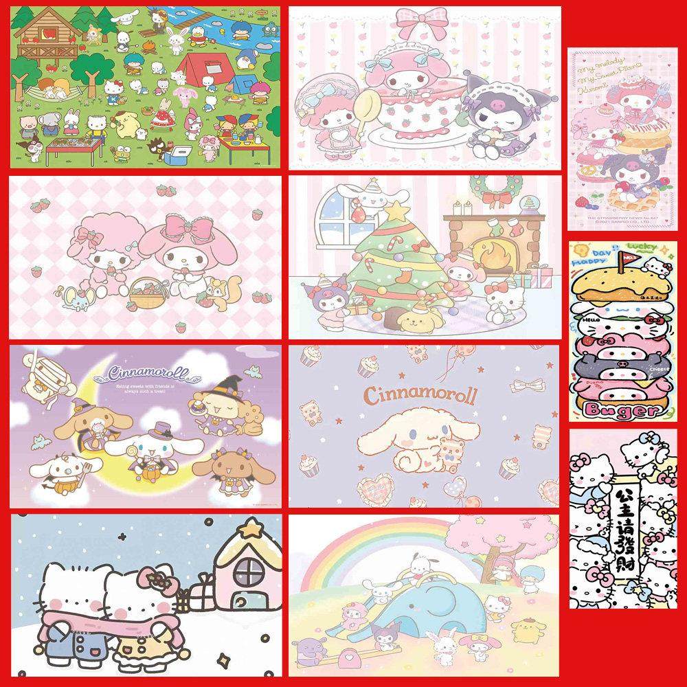 三丽鸥墙贴房间装饰贴纸自粘ins卡通少女心宿舍可爱海报壁纸贴画,个性定制/设计服务/DIY,写真/海报印制,淘宝优惠券,粉丝福利购,淘宝优惠卷