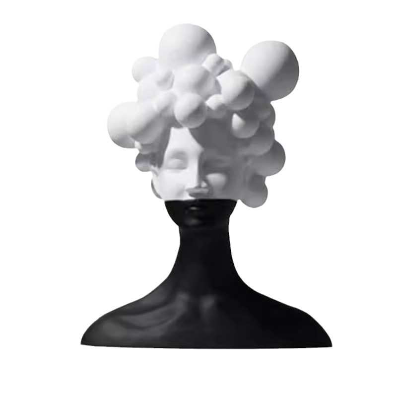 酒店轻人物造型售楼处软雕塑现代女摆件神秘装饰品样板间奢艺术品