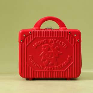 14寸手提行李箱化妆箱收纳小型旅行箱包登机箱礼品盒耐用结实拉杆