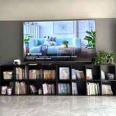 家用现代简易高组合子书电格柜书架一体柜落地式 视收纳置物9567架