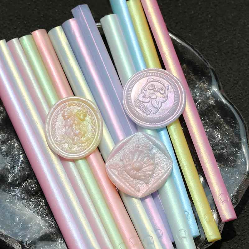 极光色火漆蜡条三分之一火漆印章蜡棒1/3 珠光色信封封口火漆蜡棒