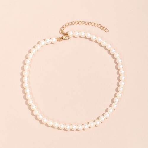 Trend Elegant Jewelry Wedding Big Pearl Necklace For Women W