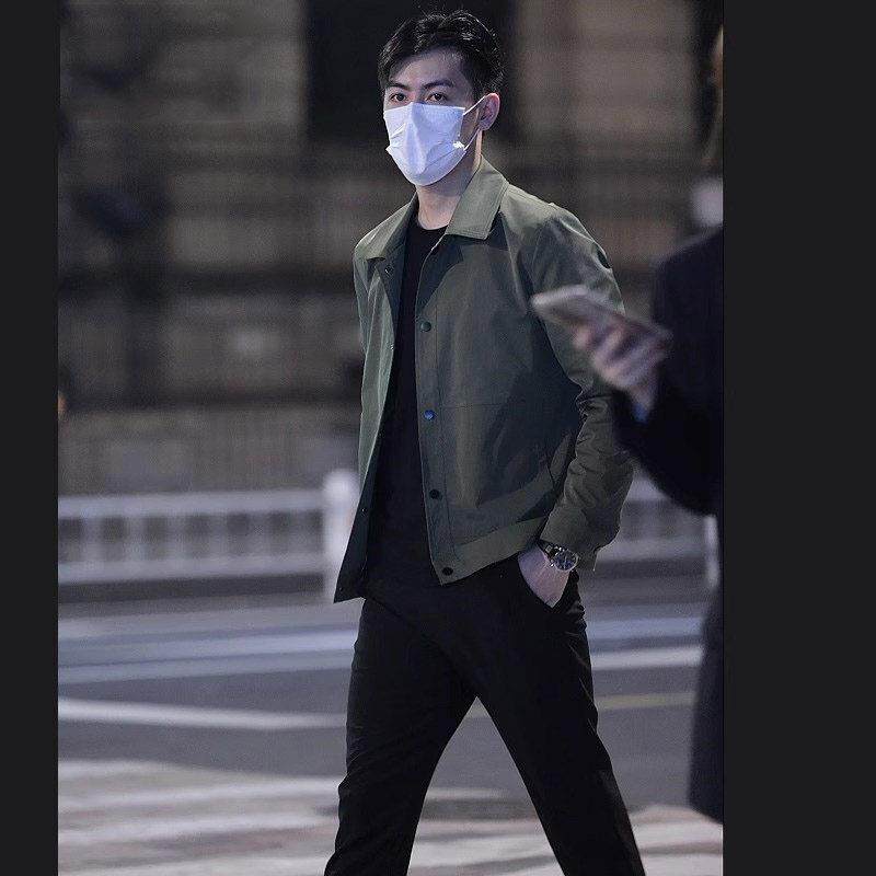 高端行政夹克外套男士春秋季2025新款商务休闲翻领茄克男春装上衣