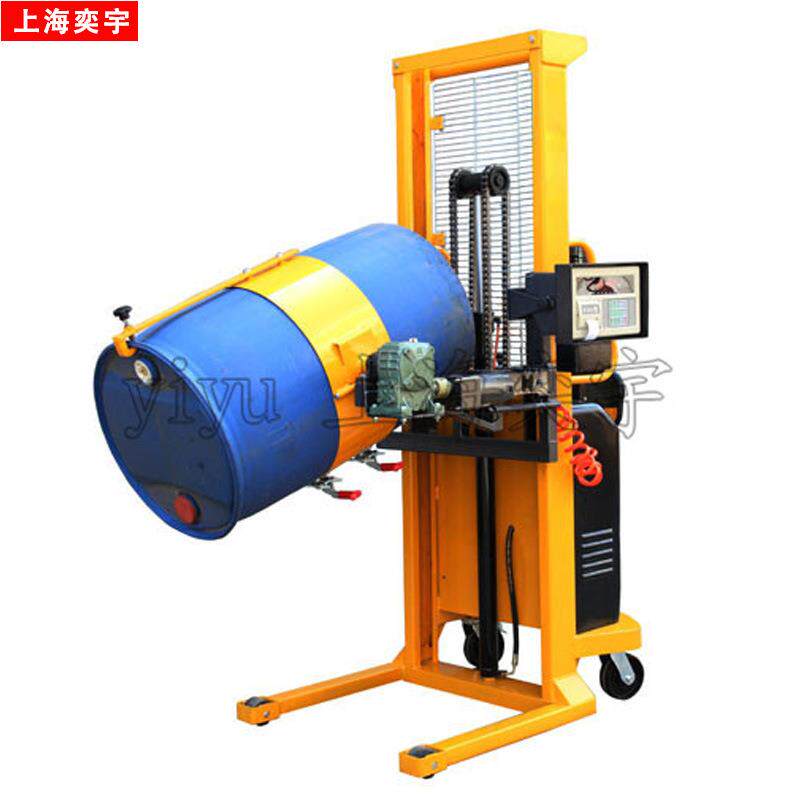 YL500A-1P电动称重倾倒油桶车带打印小票倒桶秤电子称料桶翻转车