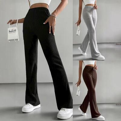 Bell bottom pants, women's pants, knitted pants
