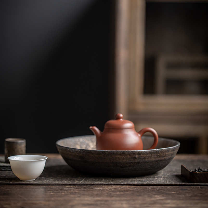 茶盘壶托垫子干泡台茶碟藤编紫砂养壶垫壶承粗陶茶具配件底座