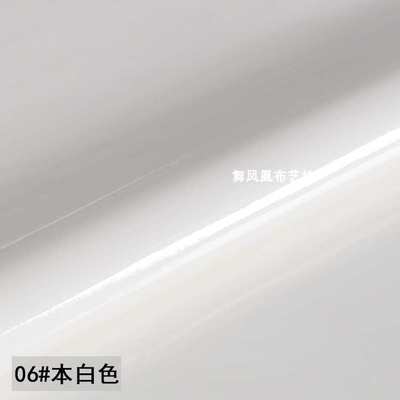 本白色超亮极滑镜面亮面柔软高弹力反光泽皮革 仿皮服装布料面料