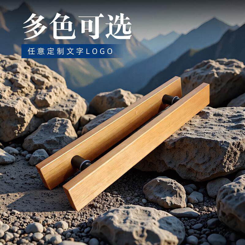 定制玻璃门拉手门把手加厚木制大门拉手肯德基门实木头大拉手雕刻