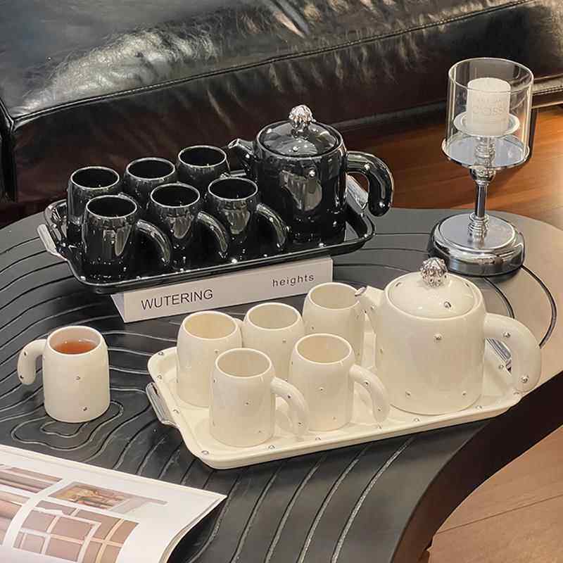 乔迁新居杯子水壶套装轻奢高颜值陶瓷家庭喝水杯具客厅马克杯茶杯