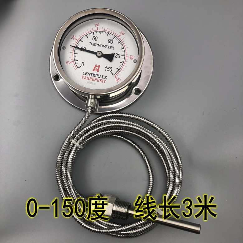 全不锈钢WTZ-280压力式温度计水温表远传温度表0-100 120 150 200