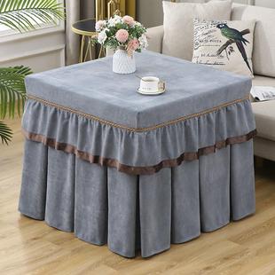 麻将机罩子电炉套电取暖炉桌布罩 裙式 正方形烤火桌子罩套夏季 新款