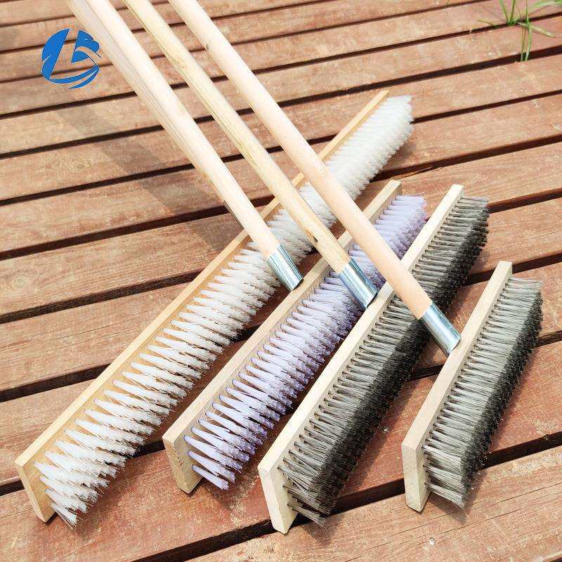 长柄钢丝刷子家用地板刷印毛不锈钢丝工业刷除锈青苔大号地面清扫