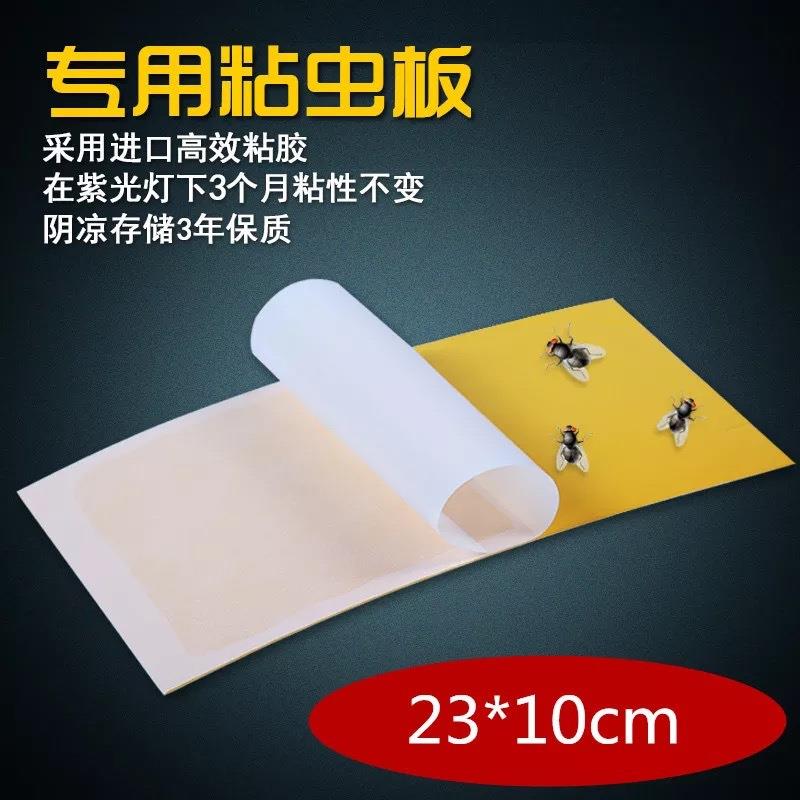 粘蝇纸粘捕式灭蝇灯专用粘虫板 灭蚊灯灭苍蝇纸粘蚊子10*23cm