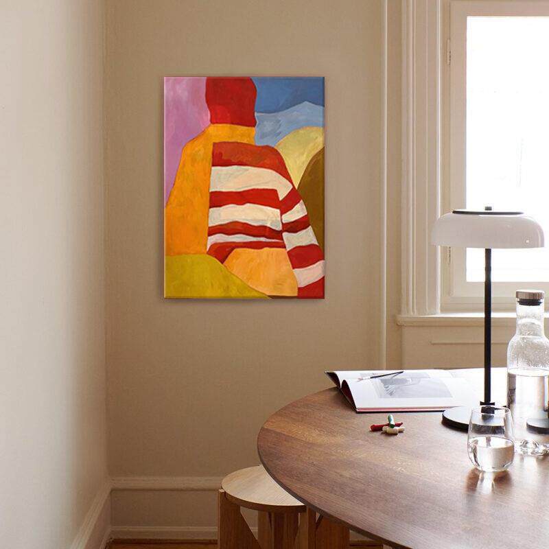 现代简约抽象大芬村油画立体肌理感客厅装饰画入户玄关纯手绘油画