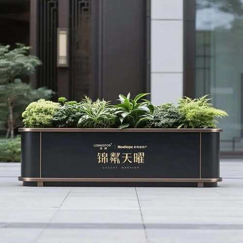 户外花箱组合庭院售楼部花钵广场不锈钢花坛商业街花槽器厂家直销