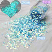 热销夜光发光亮粉美甲滴胶夜光闪粉金葱粉大小混合亮片流麻闪粉