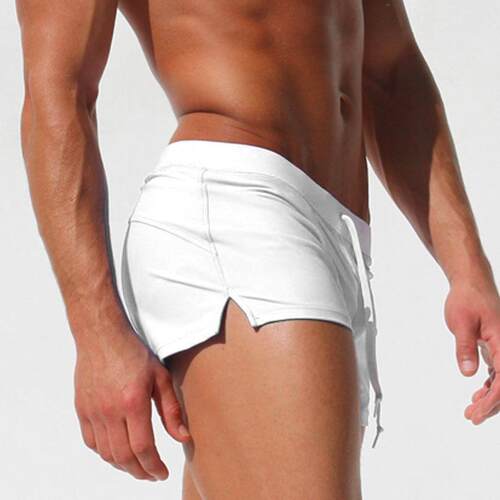 Men's flat angle swimming pants, beach swimming pants,