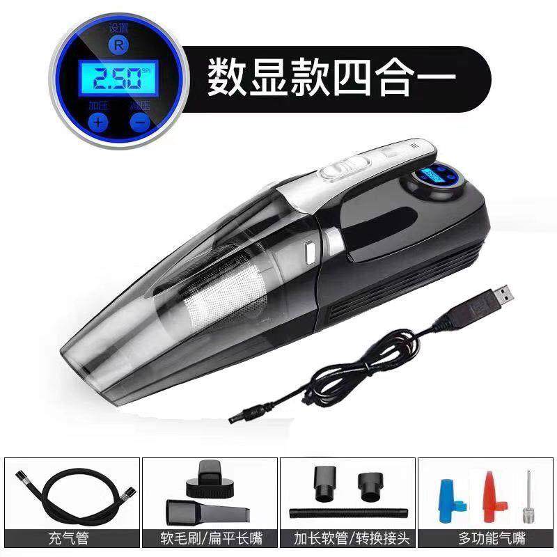 12V汽车功充气泵四合一车载吸尘器120w干大两用吸尘湿器充676气率