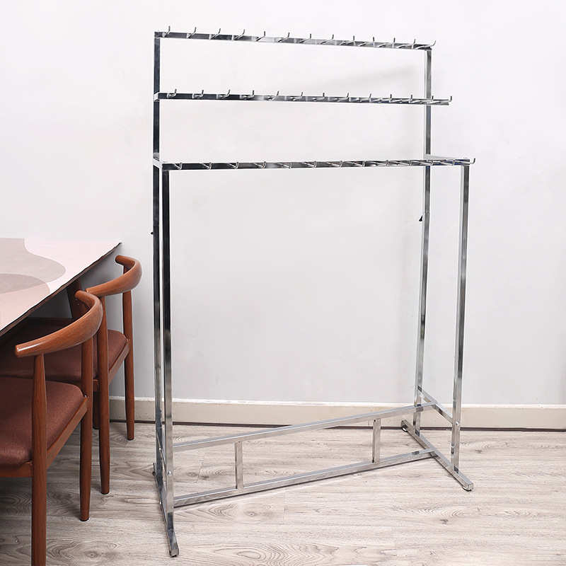 3层电镀皮带架腰带展示架大容量皮带收纳架服装店简易多层陈列架