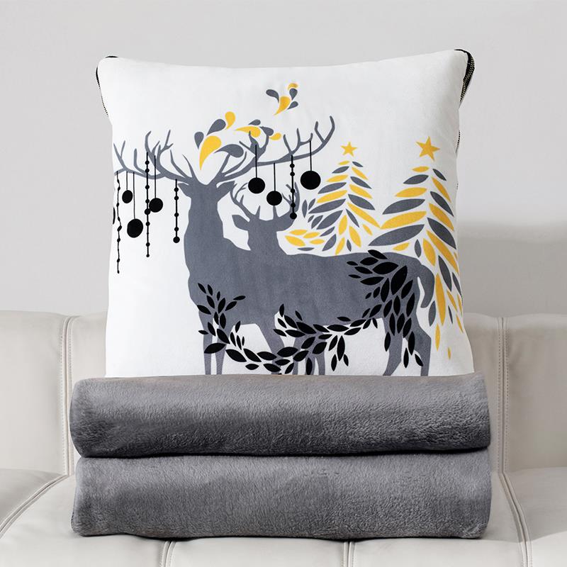 正品定二制枕头被用2023新款汽车枕头毯合一汽车两办午公室睡垫